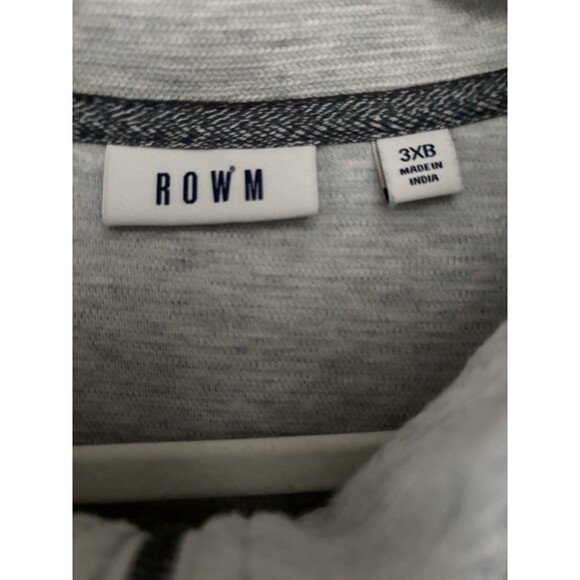 Dillard's Rowm Men's Pullover Quarter Zip 3XB Tall White Gray 100% Cotton warm - Picture 6 of 9